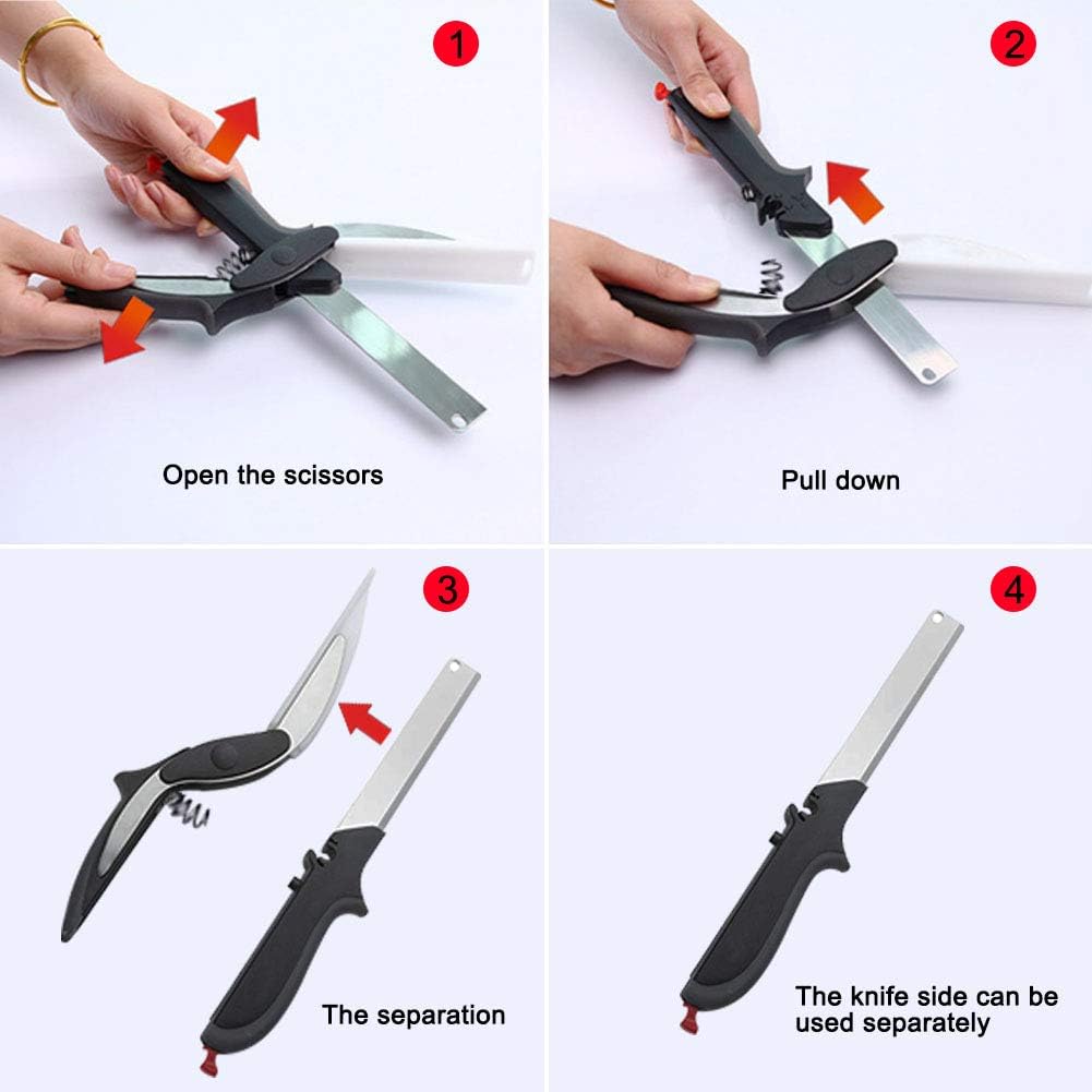 Clever Cutter 2-in-1 Kitchen Scissor Knife|Kitchen Tool For Quick Cooking Meal Prep
