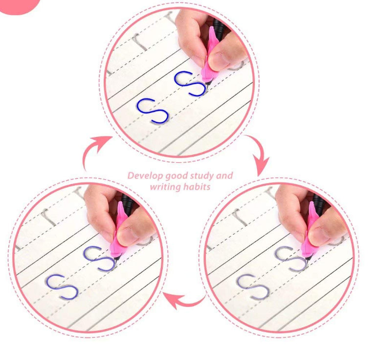 Sank Magic Practice Copybook,( 4Books+1 Pen+10 Refill), Magic Calligraphy Books For Kids Reusable Writing Tool