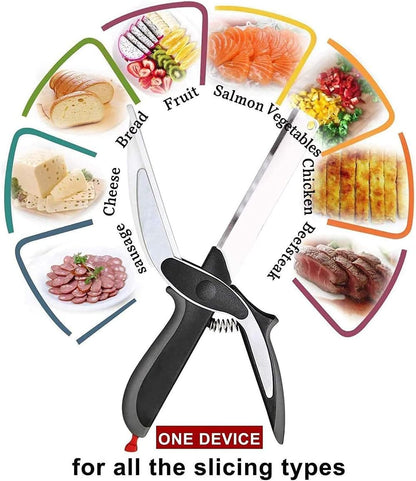 Clever Cutter 2-in-1 Kitchen Scissor Knife|Kitchen Tool For Quick Cooking Meal Prep