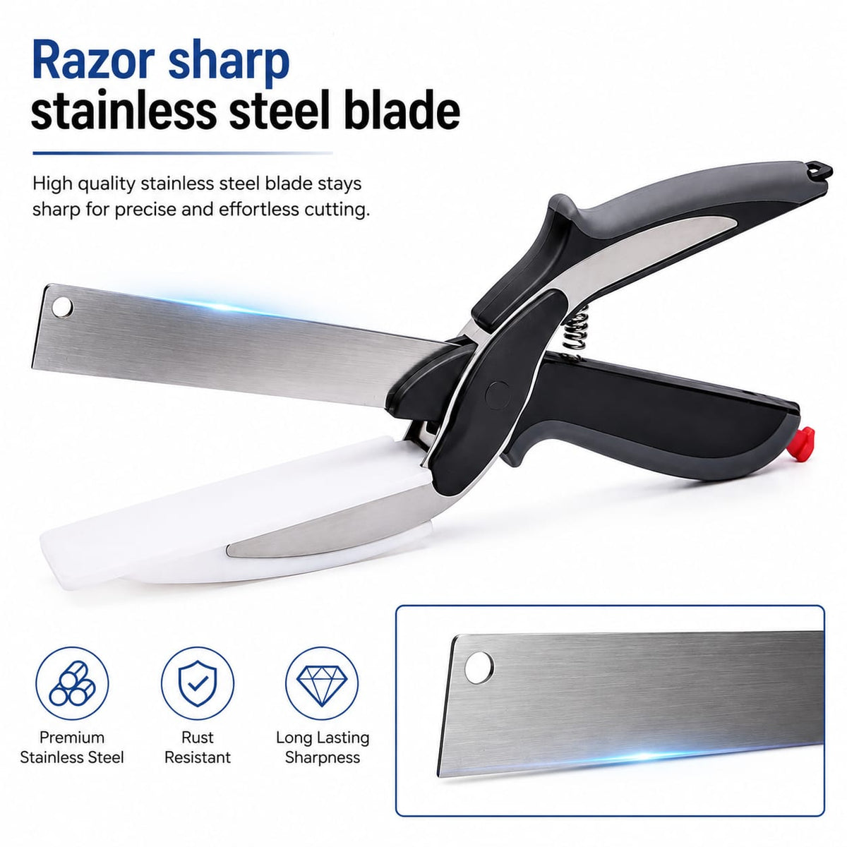 Clever Cutter 2-in-1 Kitchen Scissor Knife|Kitchen Tool For Quick Cooking Meal Prep